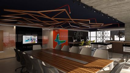 混搭风格工装办公室设计效果图解析 打造灵动高效的工作环境